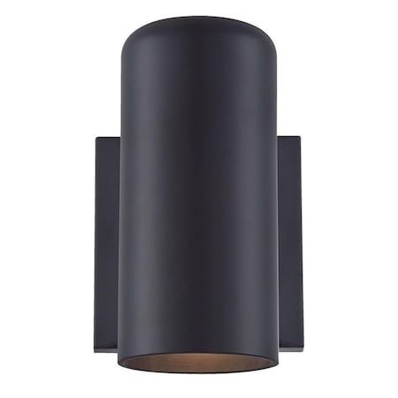 Estallar 6.88 x 4.5 x 4.63 in. 1-Light Matte Black Cylinder Wall Sconce ES3094693